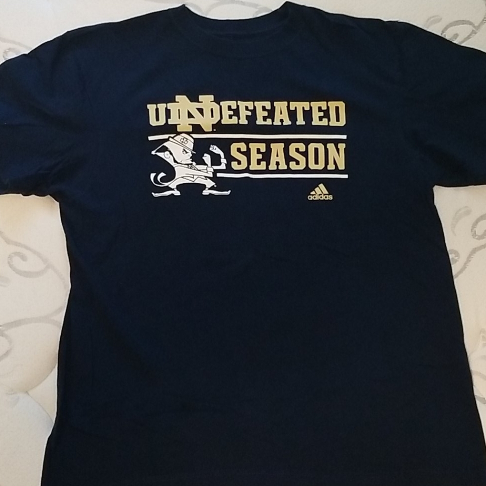 Notre Dame Undefeated Season Adidas tshirt